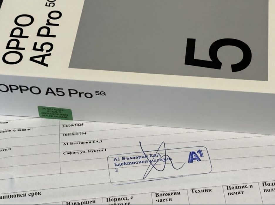 ЗАПЕЧАТАН 256GB Oppo A5 Pro 5G A1 Гаранция 2027г. Green | Зелен