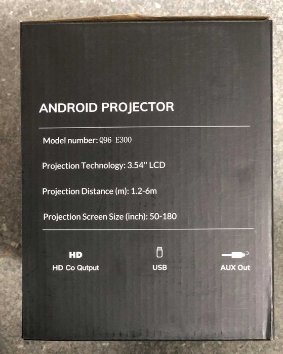 Смарт проектор Q96 E300, Домашно кино, Андроид, до 100 инча, Smarthome