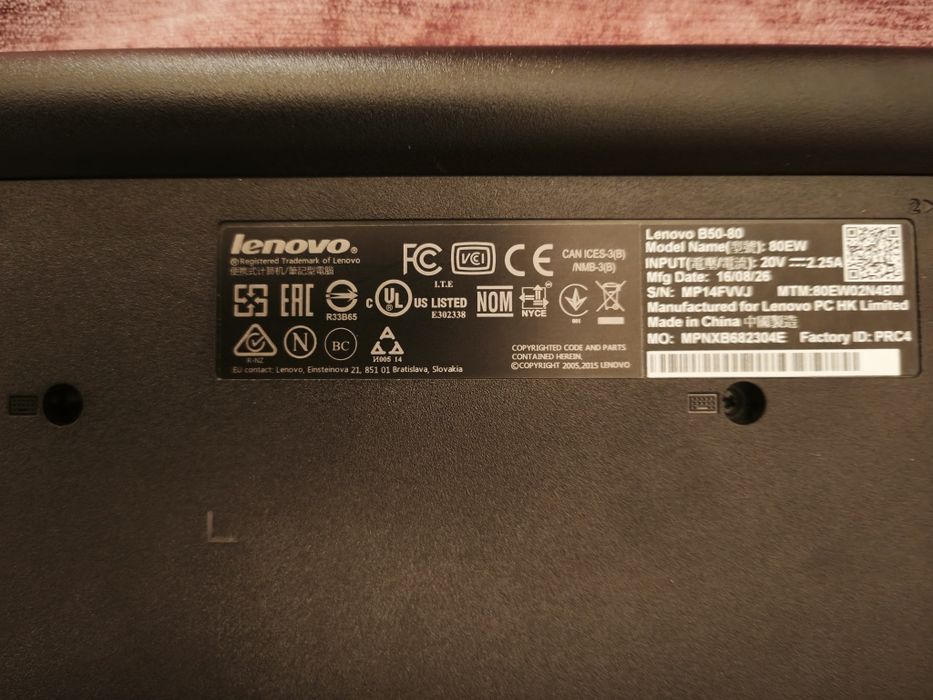 Лаптоп Lenovo B 50-80  15,6"