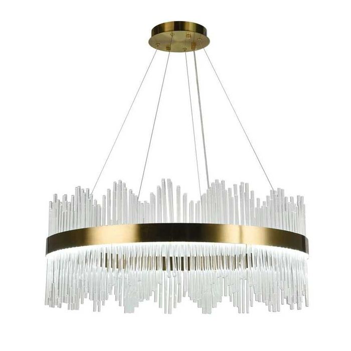 LED ЛЕД Димируем кристален полилей на връв 100 см зллатен