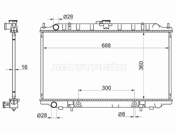 Радиатор Nissan Bluebird