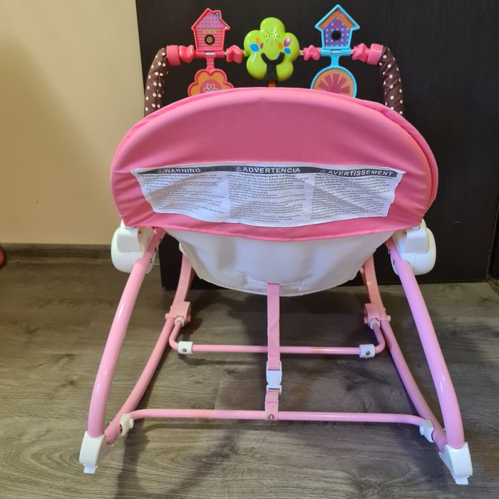 Шезлонг и люлка 2в1 със звук