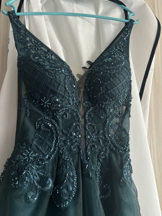 Бална рокля Петролено зелена