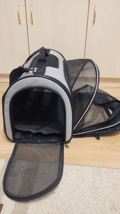 Geantă de transport pentru animale cu extensie