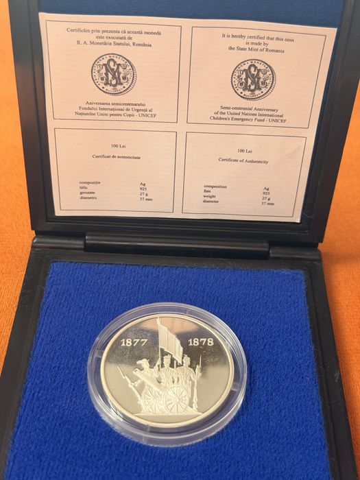 7 monede argint BNR