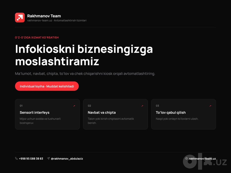 Infokiosk dasturi | Программа для инфокиоска