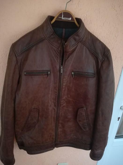 Geaca piele bărbați Massimo Dutti Xl