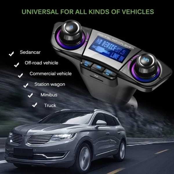 Adaptor Bluetooth auto FM MP3 cu USB, TF si AUX