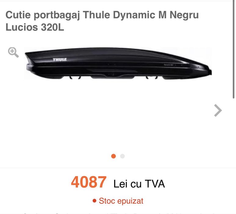 Cutie Portbagaj Thule Dynamic M Negru Lucios