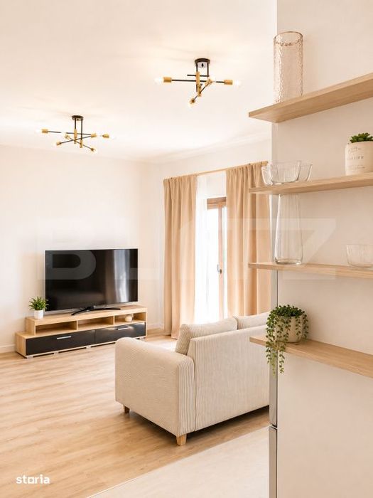 Apartament 2 camere, 46.90 mp, complet utilat si mobilat, zona Braytim
