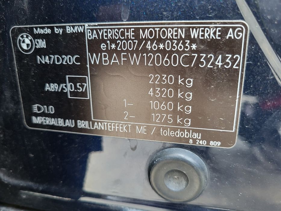 Bara fata m pachet bmw f10,f11 nonfacelift