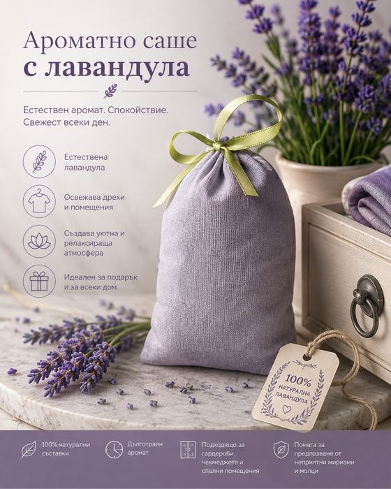 Саше с лавандула ,ръчна изработка
