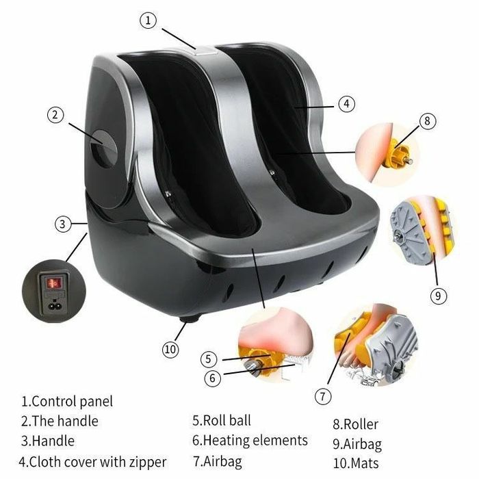 Электрический массажор для ног 3-7 функции