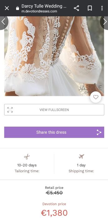 Rochia de mireasa Darcy de la Jasmine Empire