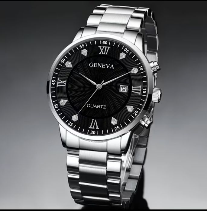 Модерен мъжки стилен  кварцов часовник за ежедневно носенe