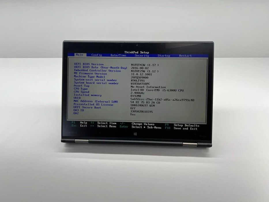 Laptop SH Lenovo ThinkPad X1 Yoga i5-6300U 8GB RAM SSD 512GB Touch