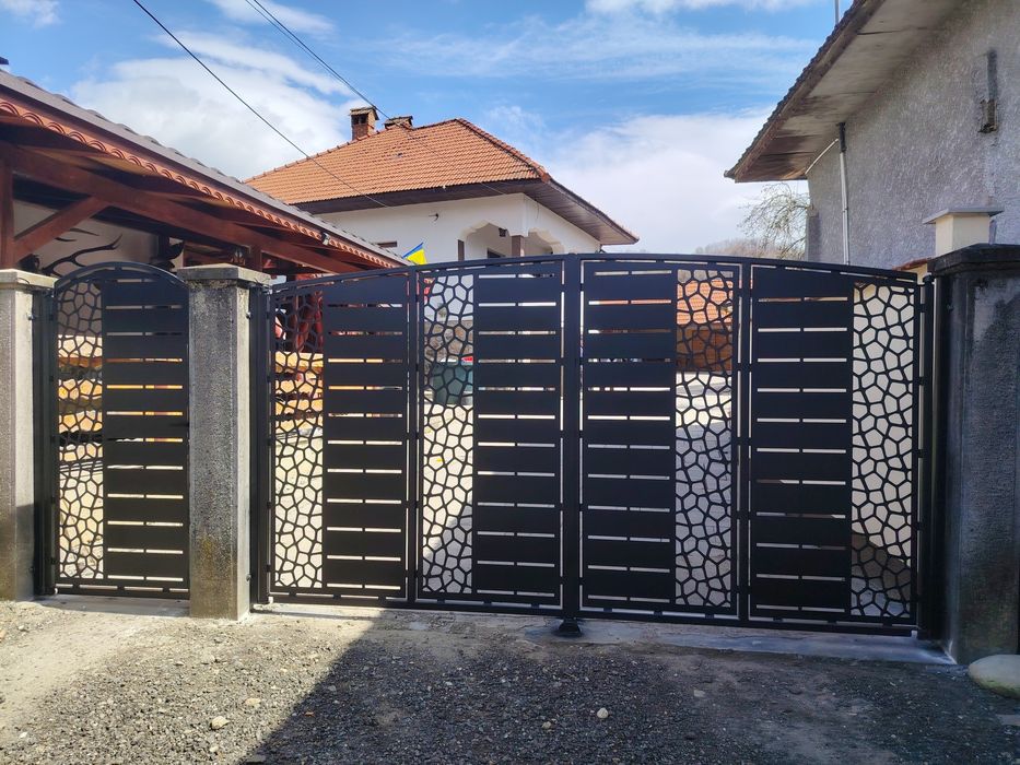Porti și panouri de gard din tabla debitata cu plasma CNC Automatizari