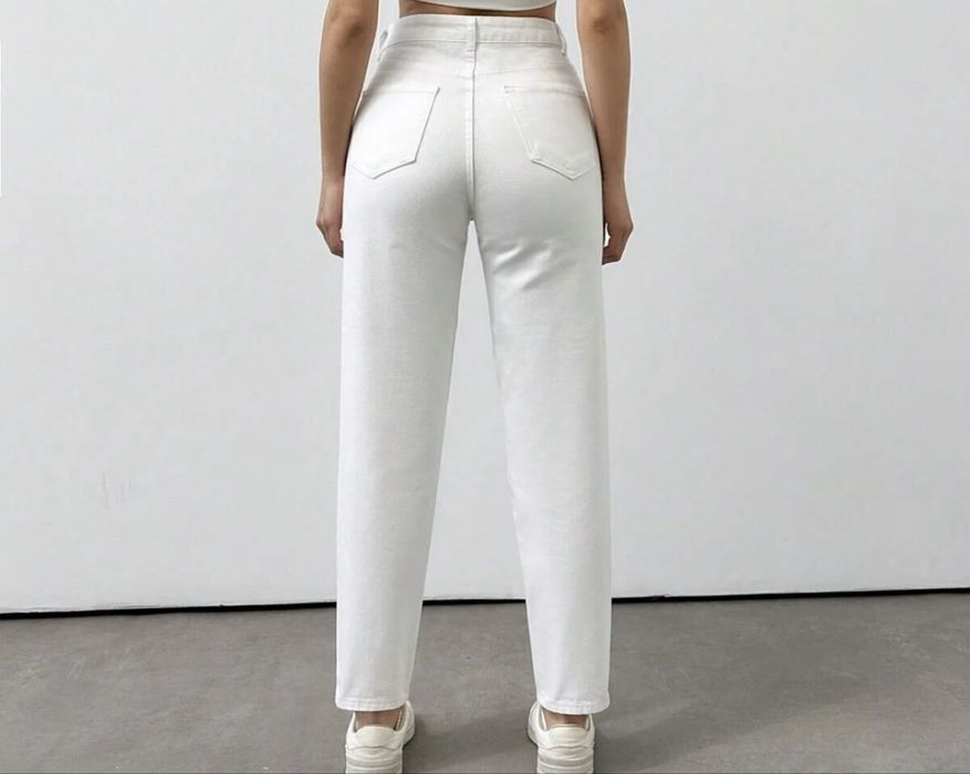 Дамски бели дънки