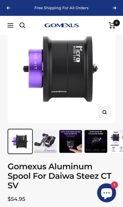 Олекотена шпула за Daiwa Steez CT SC на Gomexus