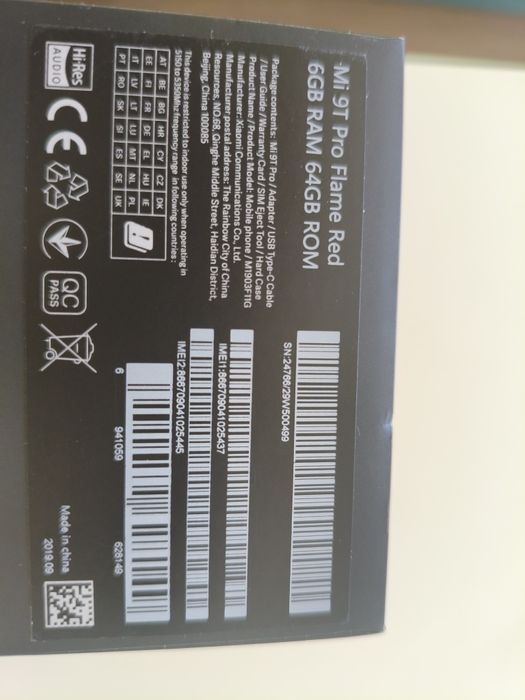 Xiaomi Мi9 T Pro, 6 GB RAM, 64 GB storage, Flame red