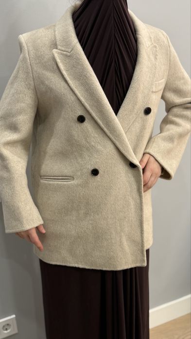 Шерстяной пиджак-пальто