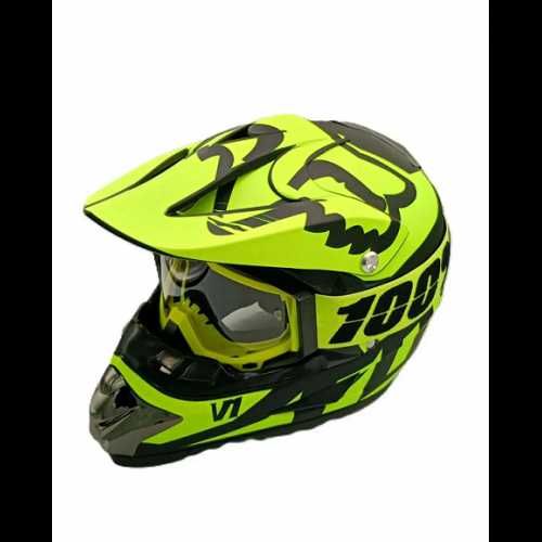 Каска Крос/Атв/Мотор FOX с Очила 100%