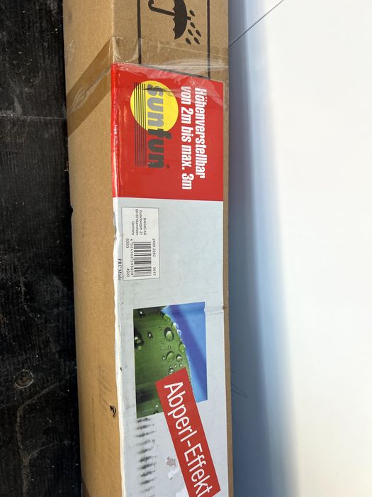 Тента с горно и долно закрепване SunFun BlueWhite 300, чисто нова