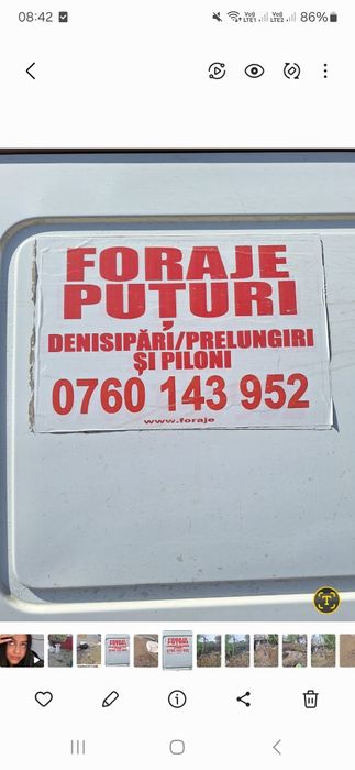 Foraje puțuri apa prelungirii denisipări și piloni.