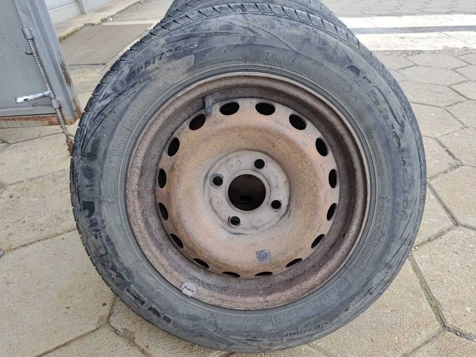 4бр 165/70/13R14  летни гуми с джанти Рено Клио 4x100 с подарък зимни