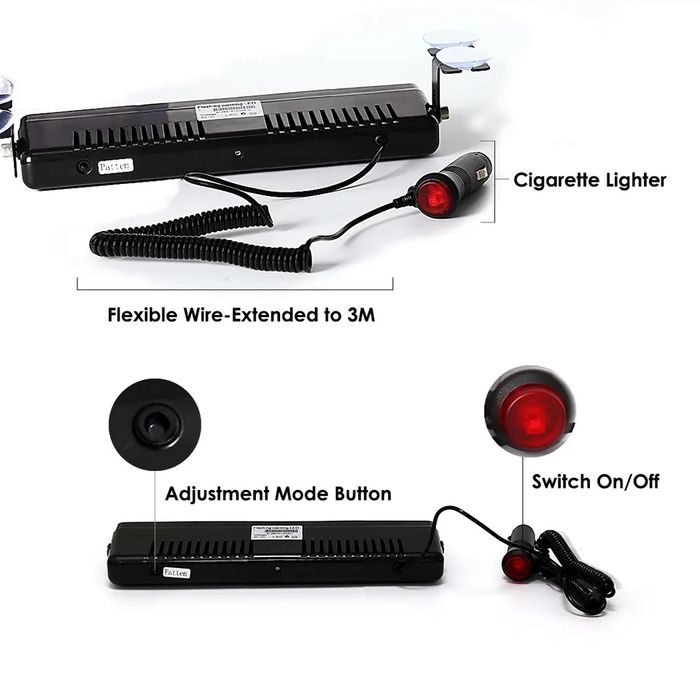 Лед мигаща светлина с няколко програми 9 диода