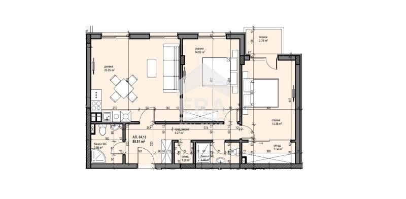 Продава се Тристаен апартамент в Банкя - 98 кв.м за 1909 €/кв.м - Снимка #2