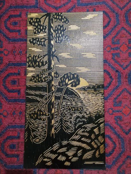 Деревянное резное панно