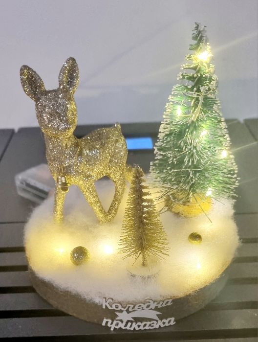 Коледни декорации с лед лампички