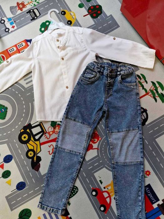 Детски комплект за момче Риза и Дънки