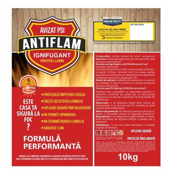 Solutie ignifuganta ANTIFLAM, la jumatate din pret.