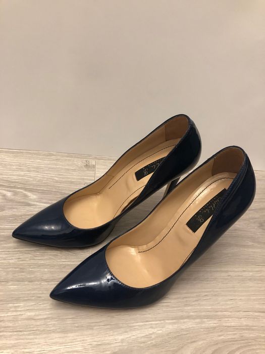 Pantofi dama MUSETTE, piele, marimea 38, bleumarin, stare excelenta