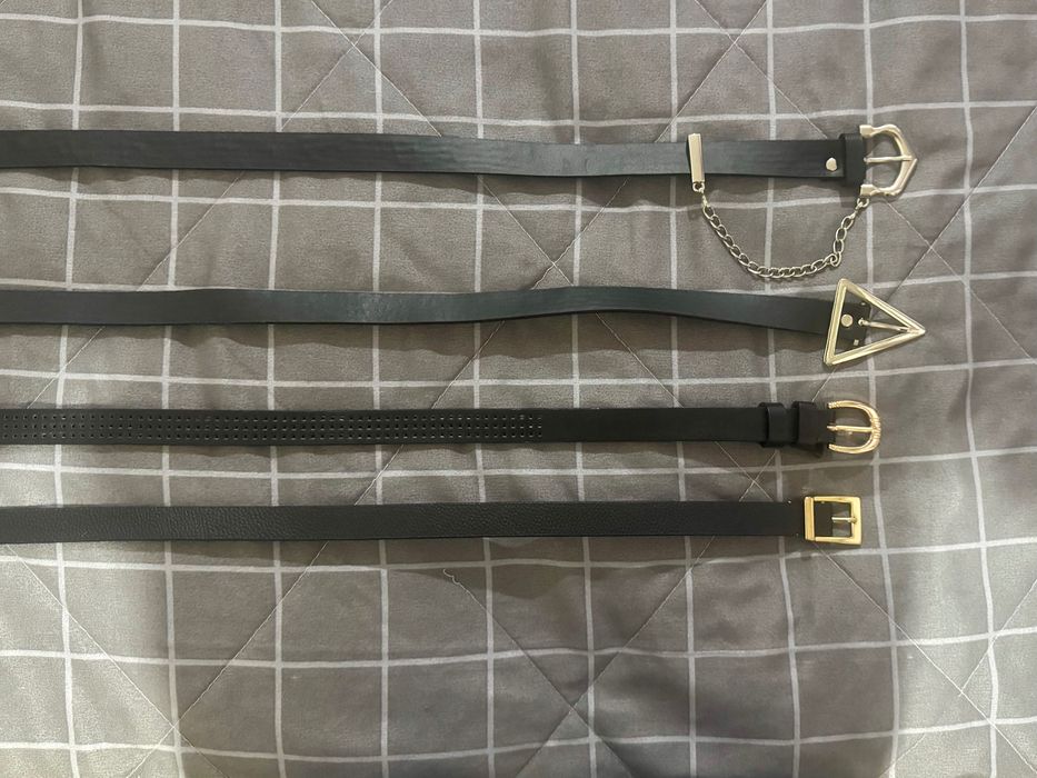 Ремень черный стильный