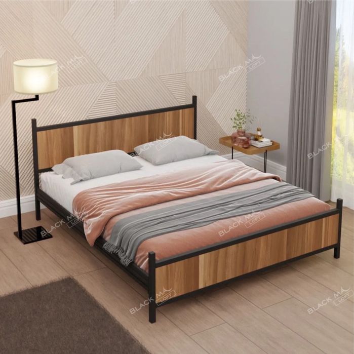 Металлическая кровать BOSS | Двуспальная temir krovat | лофт metall kr