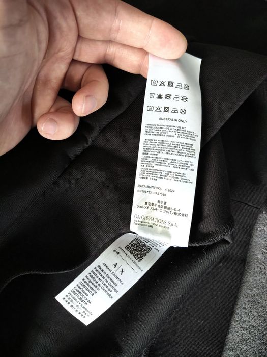 Armani Exchange hanorac unisex negru cu logo brodat mărimea S nou