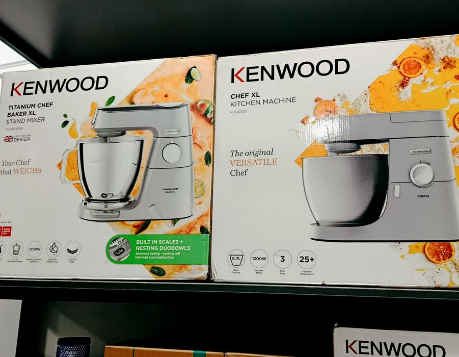 Kenwood Chef XL KVL4100S – 1200W, 6.7L, Pro Mix, 25+ аксессуаров