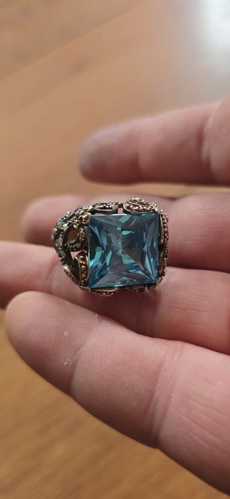 Inel aur topaz și diamante okazie