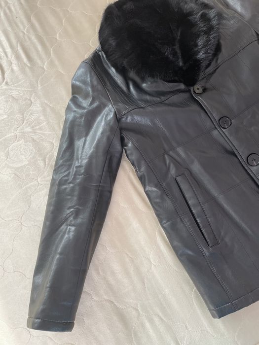 Кожаная дубленка