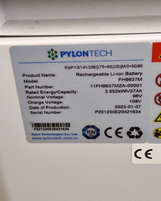 Modul Acumulator Pylontech Force H2 FH9637M (3.55 kWh) – Nou / Testat