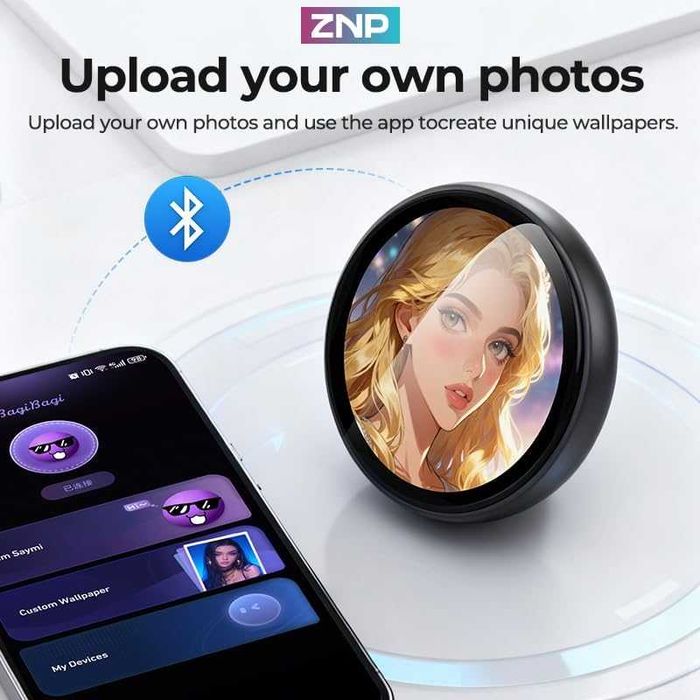 ZNP Z01 AI Companion цифрова значка, преносим Bluetooth 6.0 преводач с HD сензорен екран