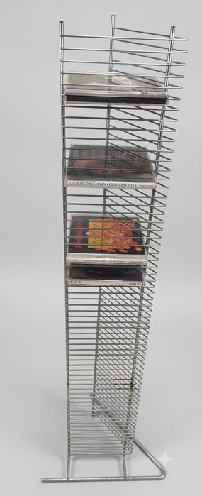 Suport / Turn metalic pentru organizare CD-uri – Stil Minimalist / Retro