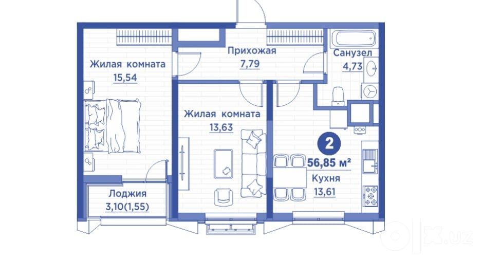 Regnum Plaza раздельная планировка 2/8/15