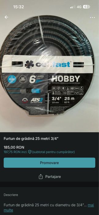 Furtun gradina diferite marimi