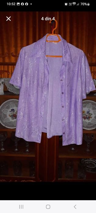 Bluzițe alba și mov.