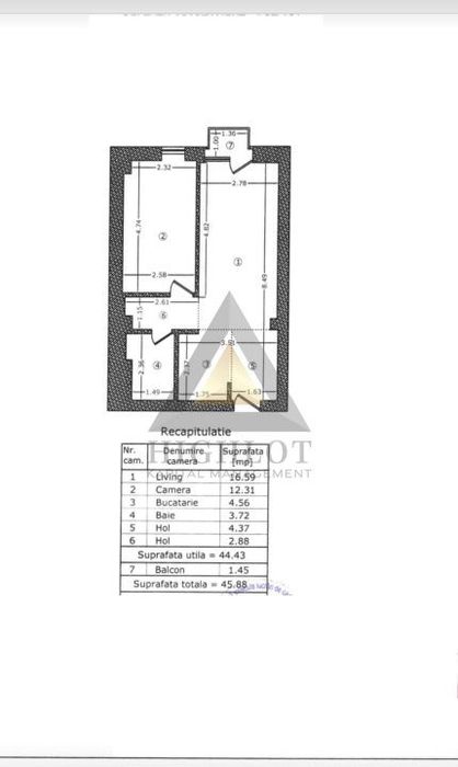 Apartament Aviatiei Park| 2 camere| 45MP| Etaj 1| Lidl