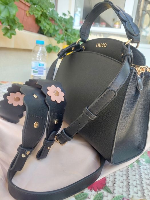 Дамска черна чанта Liu Jo Ecs L Satchel